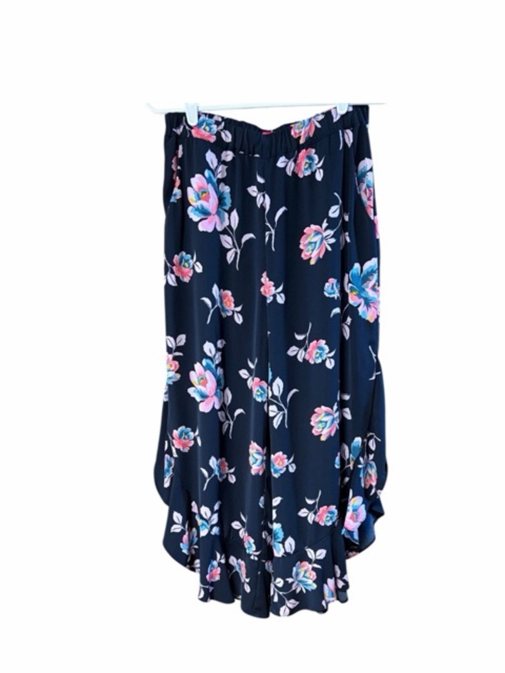 Floral Slit Leg Ruffle Wide Leg Palazzo Pants - Picture 2 of 7